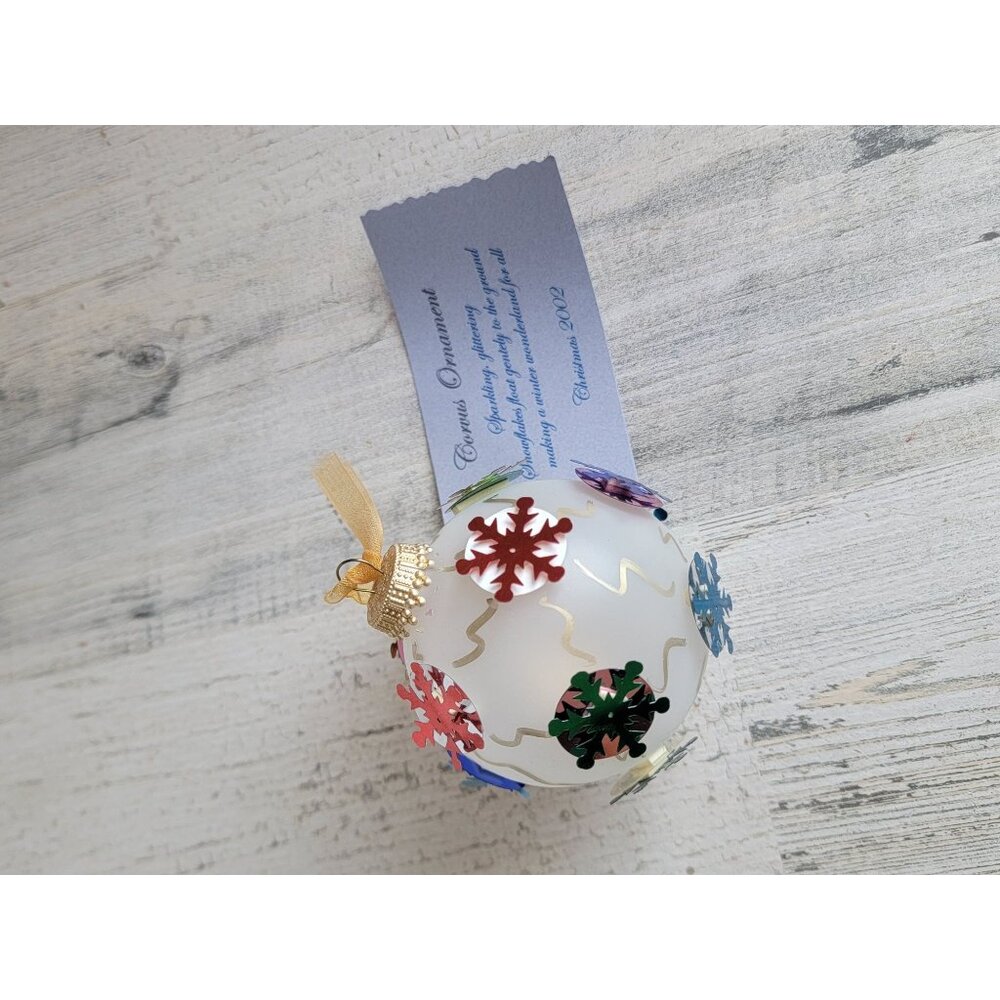Vintage chours 2002 snowflakes ball ornament Xmas